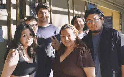 Community gathering in the space